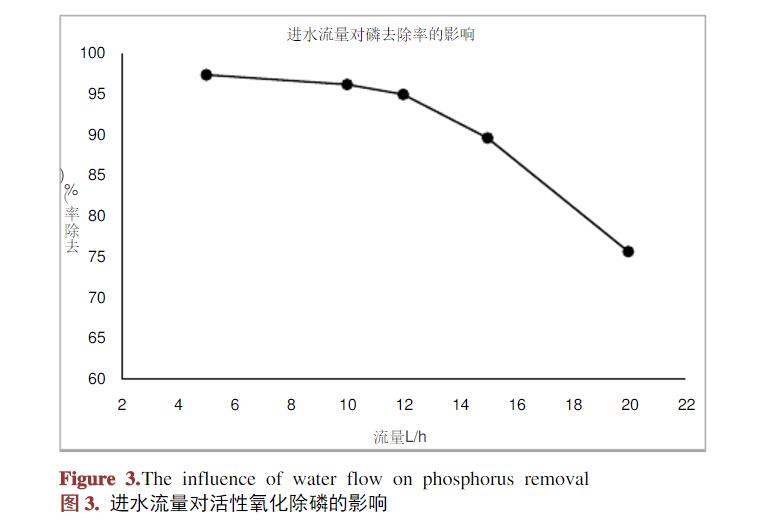 进水流量对磷去除率的影响